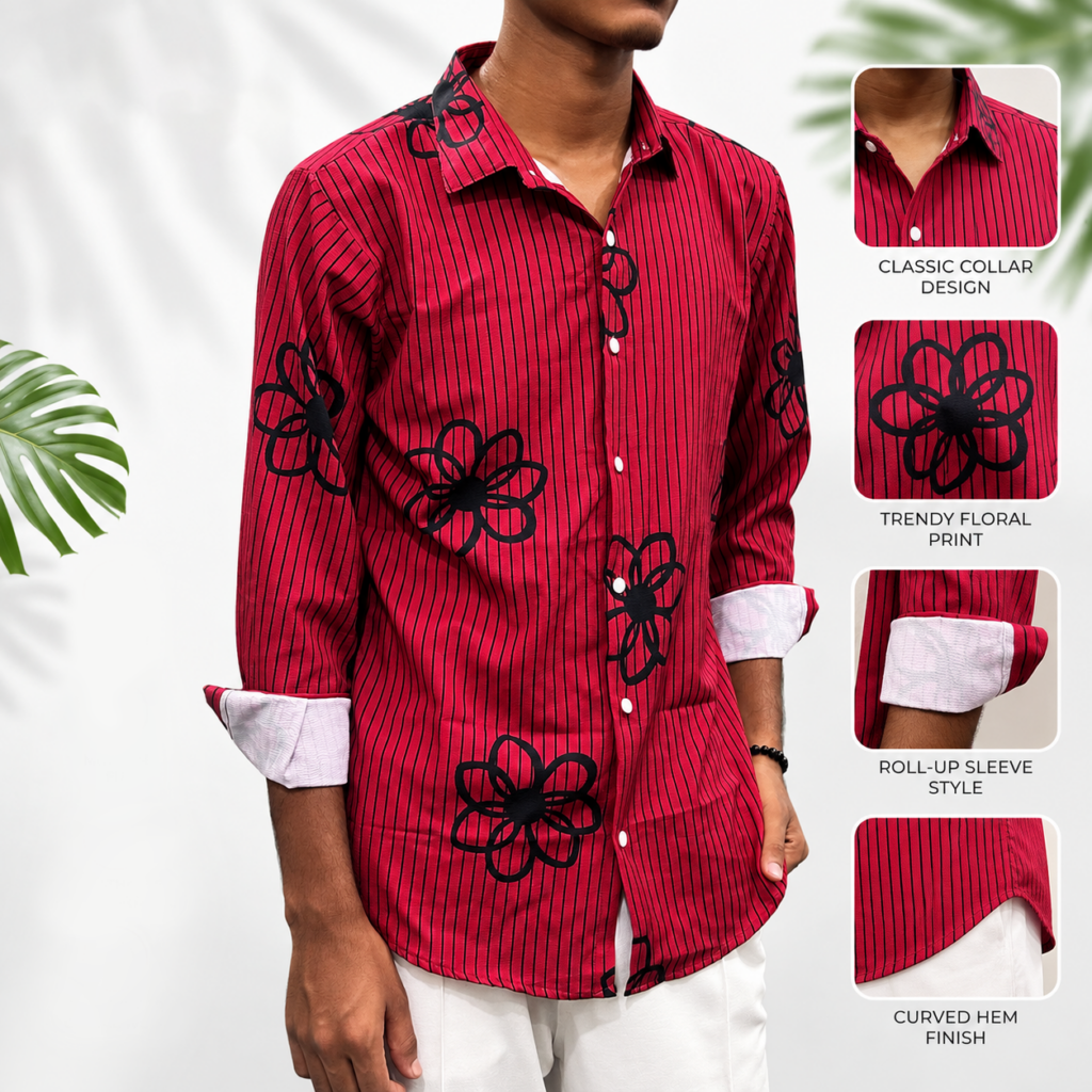 Red Color Stylish Shirt